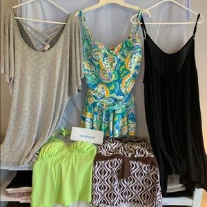 Swim cover ups, tankinis and swim dress. One price for everything.